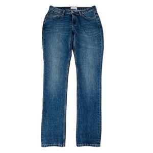 Dish Denim D-d. Blue Straight Narrow Cotton Blend Jeans Womens Size 28X32